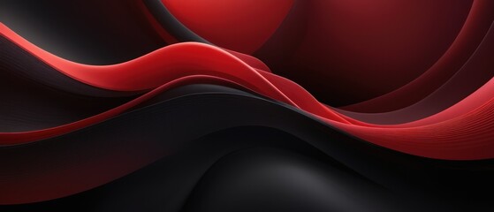 abstract flowing red and black background illustration