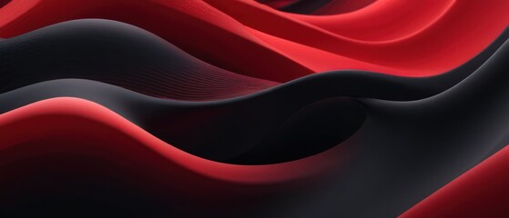 abstract flowing red and black background illustration