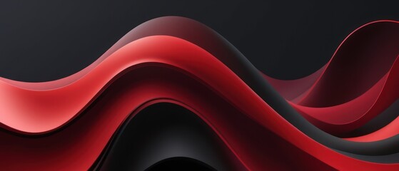 abstract flowing red and black background illustration