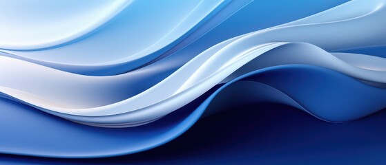 Obraz premium Elegant 3D abstract background, blue tones, dynamic shapes, business theme