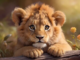 Obraz premium Cute lion 