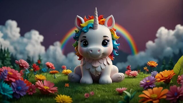 cute unicorn flowers