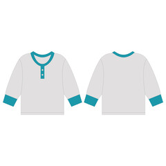 Baby Romper with button flat sketch