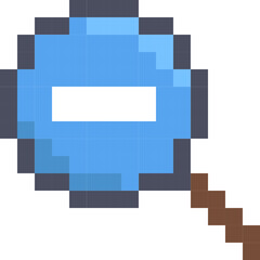Fototapeta premium Pixel Magnifying Glass. Zoom Icon