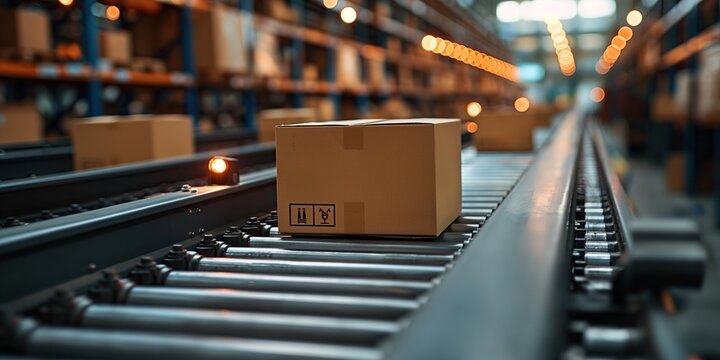 Automated logistics conveyor belt system 