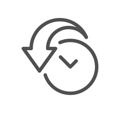 Time related icon outline and linear vector.