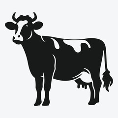 Premium Silhouette Vector Cow Collection, Ideal for Graphic Design and Creative Projects