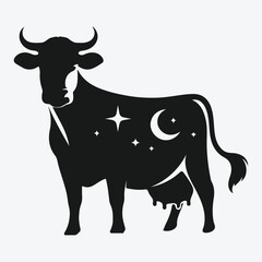 Premium Silhouette Vector Cow Collection, Ideal for Graphic Design and Creative Projects