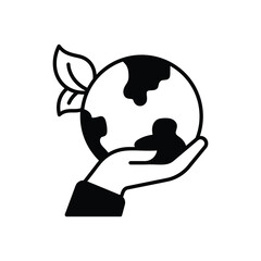 Save Earth vector icon