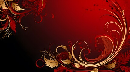 Red background with a wave pattern