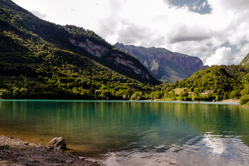A sunny day in the lake of Tenno - Trentino - Italy