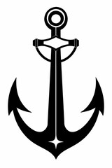 Anchor Silhouette Vector Illustration 