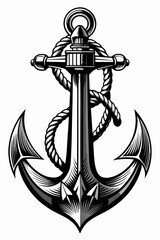 Anchor Silhouette Vector Illustration 