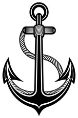 Anchor Silhouette Vector Illustration 
