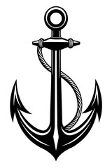 Anchor Silhouette Vector Illustration 
