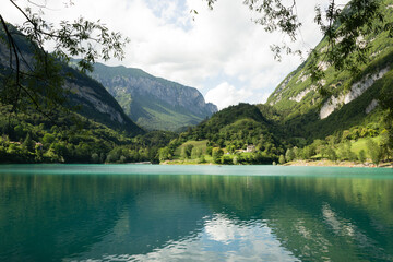A sunny day in the lake of Tenno - Trentino - Italy