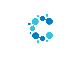 molecule logo design. connection technology symbol icon vector