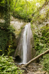 Park of Molina waterfalls in a sunny day - Fumane - Verona - taly