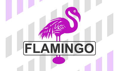 flamingo, bird, design, company, illustration, logo, wing, vector, icon,