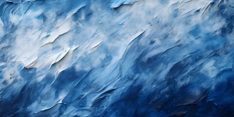 Obraz premium Blue Abstract Paint Brushstroke Texture with White Smudge on Navy Background. Concept Abstract Art, Paint Brushstrokes, Textured Background, Blue and White, Navy Palette