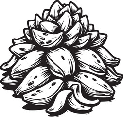 Jackfruit Vector Illustration Silhouette. Sketch of fruits for packaging and menu design. Fruits coloring pages, Easy and simple fruit line art.