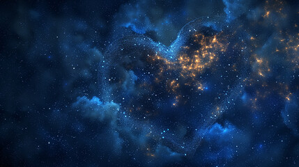 Background with one heart. Valentine day. Postcard for congratulations, Valentine's Day, Mother's Day and Birthday. Holiday, Love, Weddin. heart in the sky