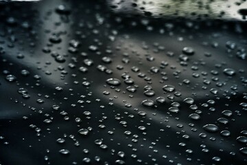 water drops on a metal surface