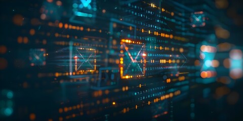 Encrypted messages sent securely through communication protocols in a network. Concept Network Security, Encryption, Communication Protocols, Data Privacy