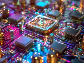 A quantum computer featuring advanced AI-powered semiconductor chips