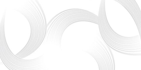 Curtain white wave and grey shadow. white background on isolated with copy space.