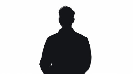 背中で語るシルエットアイコン 後ろ姿の男性