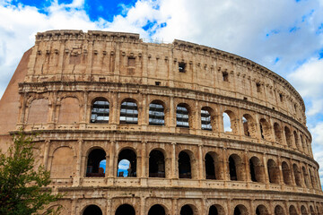 Colosseum or Flavian Amphitheatre in Rome, Italy