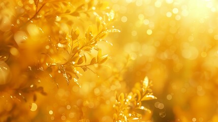 Beautiful autumn leaves with a golden bokeh background, capturing the essence of fall.