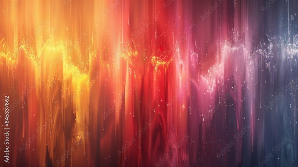 Canvas Prints dynamic abstract waves in fiery colors transition from warm to cool shades, portraying a sense of mo
