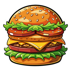 Burger food vector illustration