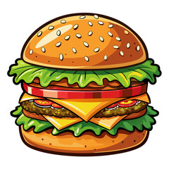 Burger food vector illustration