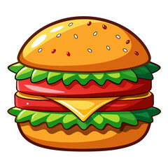 Burger food vector illustration