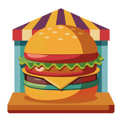 Burger food vector illustration
