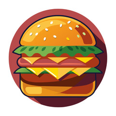 Burger food vector illustration