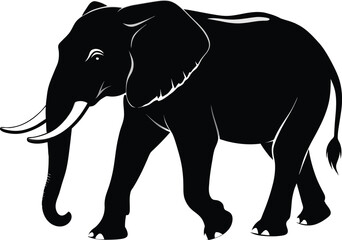 Elephant Silhouette Vector Artwork Design
