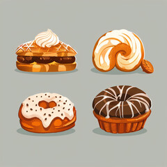 illustration of cakes