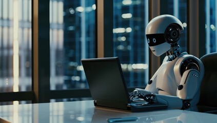 Tech-savvy Workspace: Robotic Writer Enhancing Office Efficiency