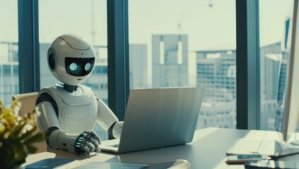 Tech-savvy Workspace: Robotic Writer Enhancing Office Efficiency