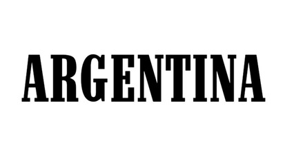 Argentina text on white background