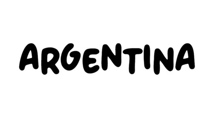 3D Argentina text poster art