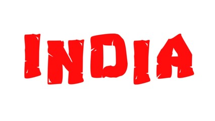India text on white background
