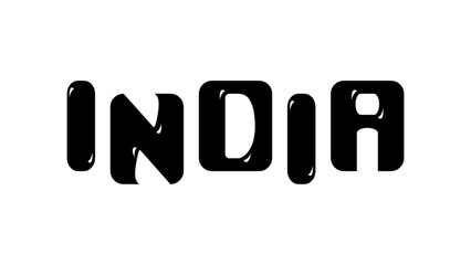India text on white background