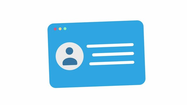 Profile tab bar web animated footage 