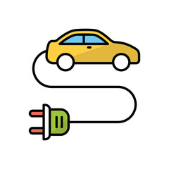 Electric Car vector icon