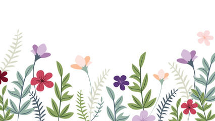 Abstract flower background vector design floral border frame